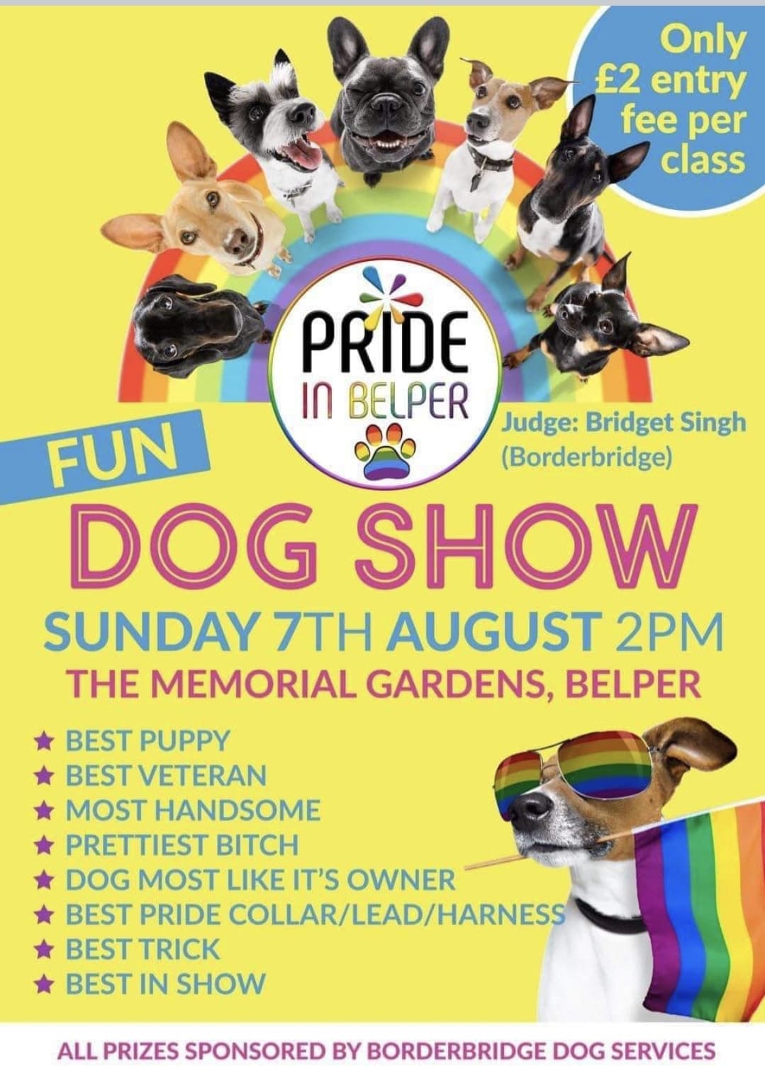 Pride in Belper Fun Dog Show Greyhound Trust Hall Green